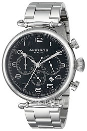 Akribos XXIV Czarny/Stal Ø46 mm AK764SSB