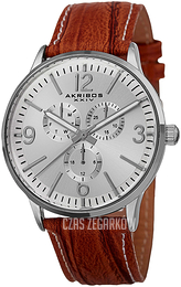 Akribos XXIV Srebrny/Skóra Ø43 mm AK769BR