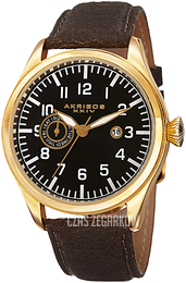Akribos XXIV Multi-Function Czarny/Skóra Ø46 mm AK785YG