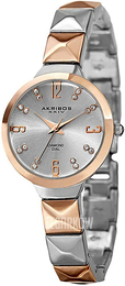 Akribos XXIV Diamond Srebrny/Stal w kolorze różowego złota Ø29 mm AK793TTR