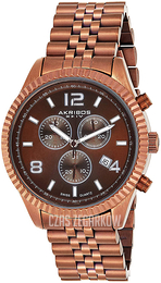 Akribos XXIV Brązowy/Stal Ø42 mm AK799BR