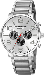 Akribos XXIV Srebrny/Stal Ø43 mm AK803SSW