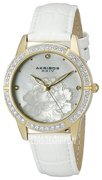 Akribos XXIV Crystal Biały/Skóra Ø36 mm AK805YG