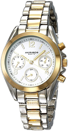 Akribos XXIV Srebrny/Stal w odcieniu złota Ø33 mm AK809TTG