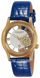 Akribos XXIV Srebrny/Skóra Ø34 mm AK837BU