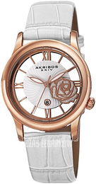 Akribos XXIV Biały/Skóra Ø34 mm AK837WTR