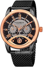 Akribos XXIV Czarny/Stal Ø42 mm AK846BKR