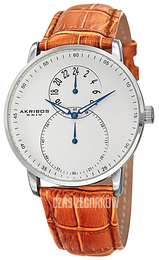 Akribos XXIV Srebrny/Skóra Ø42 mm AK847SSBR
