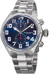 Akribos XXIV Niebieski/Stal Ø46.5 mm AK853BU