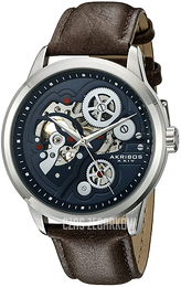 Akribos XXIV Niebieski/Skóra Ø44 mm AK855SSBR