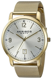 Akribos XXIV Srebrny/Stal w odcieniu złota Ø42 mm AK858YG