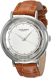 Akribos XXIV Srebrny/Skóra Ø43 mm AK860SSBR
