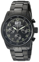 Akribos XXIV Chronograph Czarny/Stal Ø45 mm AK862BK
