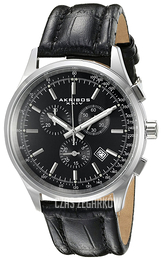 Akribos XXIV Chronograph Czarny/Skóra Ø42 mm AK863SSB