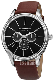 Akribos XXIV Multi-Function Czarny/Skóra Ø44 mm AK870BR