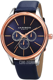 Akribos XXIV Niebieski/Skóra Ø44 mm AK870BU