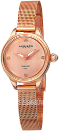 Akribos XXIV Diamond Różowe złoto/Stal w kolorze różowego złota Ø26 mm AK873RG