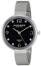 Akribos XXIV Diamond Czarny/Stal Ø34 mm AK875SSB