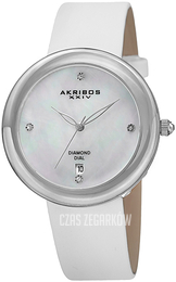 Akribos XXIV Biały/Satyna Ø37 mm AK890SS