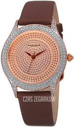 Akribos XXIV Diamond Różowe złoto/Satyna Ø36 mm AK896BR