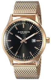 Akribos XXIV Czarny/Stal w kolorze różowego złota Ø42.5 mm AK901RGB