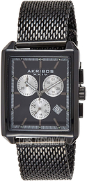 Akribos XXIV Czarny/Stal AK918BK