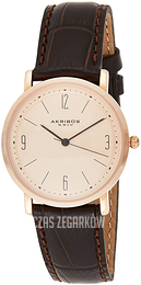 Akribos XXIV Różowe złoto/Skóra Ø34 mm AK922BRRG