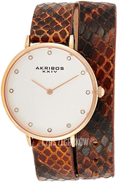 Akribos XXIV Srebrny/Skóra Ø35 mm AK923RGBR