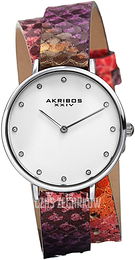 Akribos XXIV Biały/Skóra Ø35 mm AK923SSPK