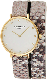 Akribos XXIV Srebrny/Skóra Ø35 mm AK923YGGY