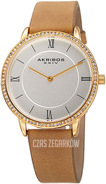 Akribos XXIV Srebrny/Skóra Ø38 mm AK924BR