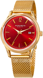 Akribos XXIV Classic Czerwony/Stal w odcieniu złota Ø38 mm AK930RD