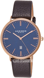 Akribos XXIV Niebieski/Skóra Ø42 mm AK935RGBU