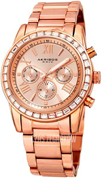 Akribos XXIV Różowe złoto/Stal w kolorze różowego złota Ø41 mm AK943RG