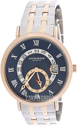 Akribos XXIV Dress Niebieski/Stal w kolorze różowego złota Ø42 mm AK949TTR