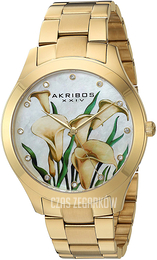 Akribos XXIV Biały/Stal w odcieniu złota Ø42 mm AK953FYG