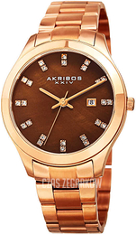 Akribos XXIV Brązowy/Stal w kolorze różowego złota Ø42 mm AK954RGBR