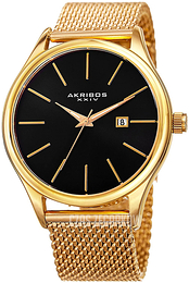 Akribos XXIV Czarny/Stal w odcieniu złota Ø43 mm AK959YGB