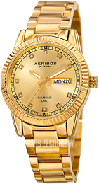 Akribos XXIV Żółte złoto/Stal w odcieniu złota Ø36 mm AK965YG