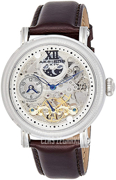 Akribos XXIV Classic Biały/Skóra Ø45 mm AK968SSBR