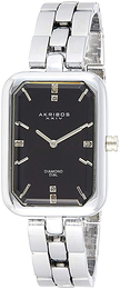 Akribos XXIV Czarny/Stal AK995SSB