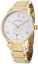 Alexander Statesman Biały/Stal w odcieniu złota Ø42 mm A102B.03