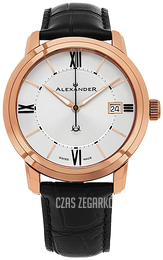 Alexander Heroic Srebrny/Skóra Ø40 mm A111.06