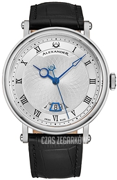 Alexander Classic Srebrny/Skóra Ø43 mm A153-01