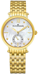 Alexander Monarch Srebrny/Stal w odcieniu złota Ø34 mm A201B.02