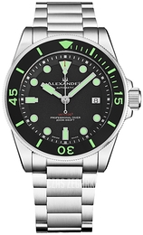 Alexander Vathos Czarny/Stal Ø42 mm A520-02