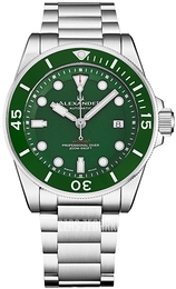 Alexander Vathos Zielony/Stal Ø42 mm A520-04