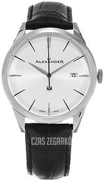 Alexander Heroic Srebrny/Skóra Ø40 mm A911.02
