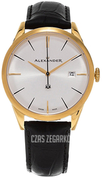 Alexander Heroic Srebrny/Skóra Ø40 mm A911.07
