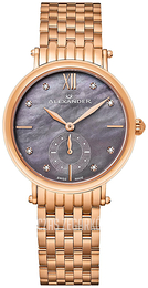 Alexander Monarch Szary/Stal w kolorze różowego złota Ø34 mm AD201B.04